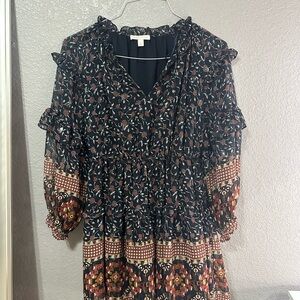 Chelsea & Violet Black Floral Dress